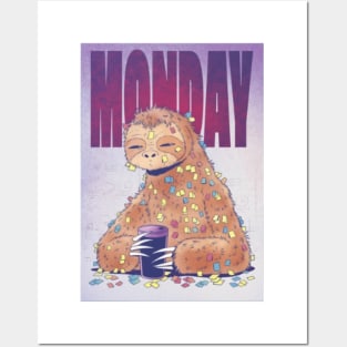 Monday Sloth Posters and Art